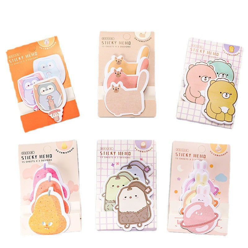 Wholesale 10 PCS Cute Cartoon Paper Sticky Notes